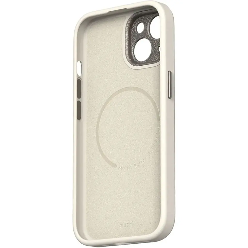 Чохол-накладка Moshi Napa Slim Hardshell Case Eggnog White для iPhone 15 (99MO231109) - фото 4