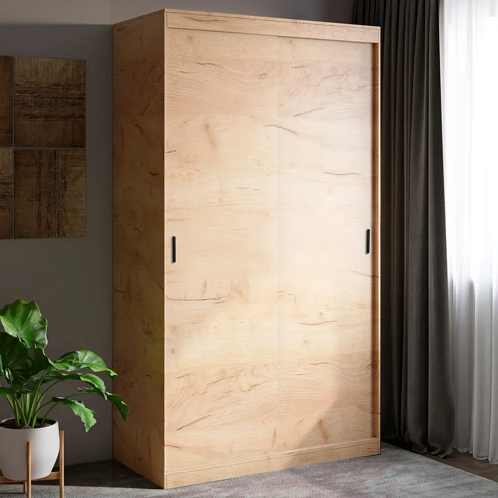 Шафа-купе Еверест Соната 1400 дводверна 140х60х217 дуб крафт золотий (EVR-2732) - фото 2