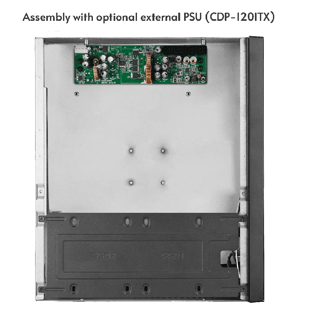 Корпус Chieftec COMPACT IX-06B-OP mATX, без БЖ, SLIM FF - фото 8