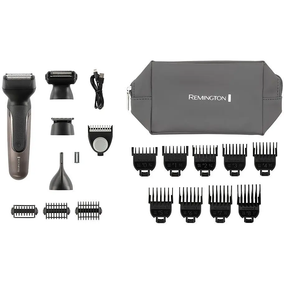 Тример Remington One для бороди, вусів, голови, тіла, носа та вух чорний (PG780) - фото 2