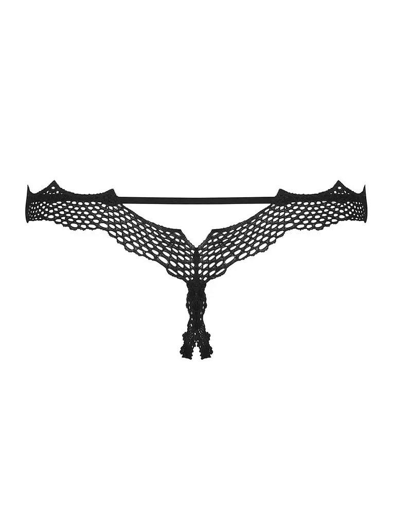 Трусики-стринги Obsessive Bravelle L/XL черный - фото 8