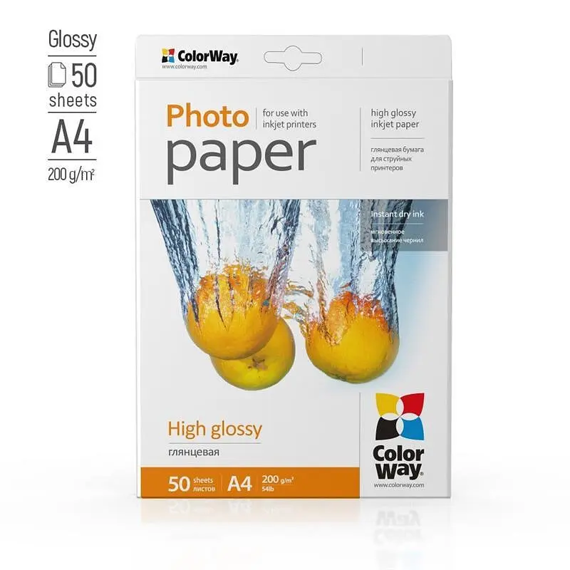 Фотопапір ColorWay глянсовий 200г/м2 A4 50 арк. (PG200050A4) - фото 2
