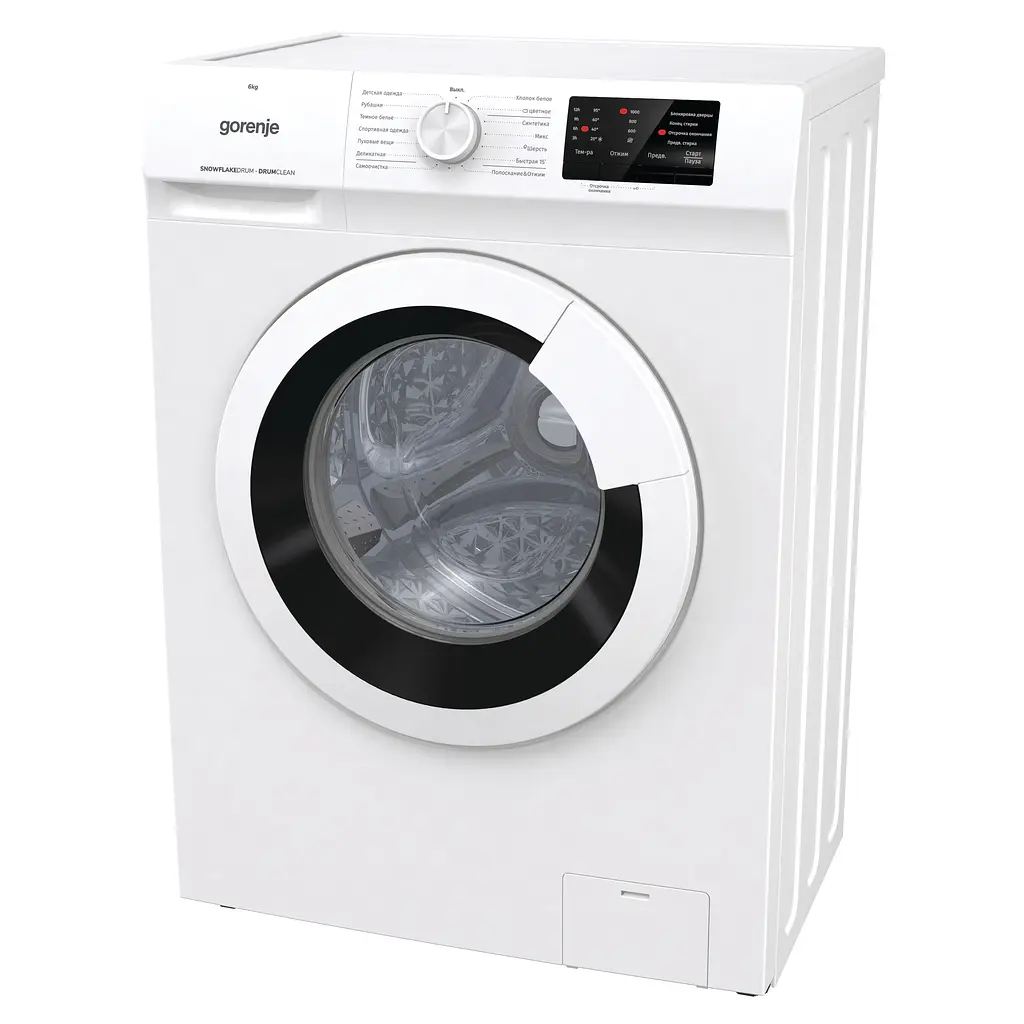 Пральна машина Gorenje з фронтальним завантаженням WHP60SF, 6кг, 1000, A+++, глибина 46см, Дисплей, Білий (WHP60SF) - фото 6