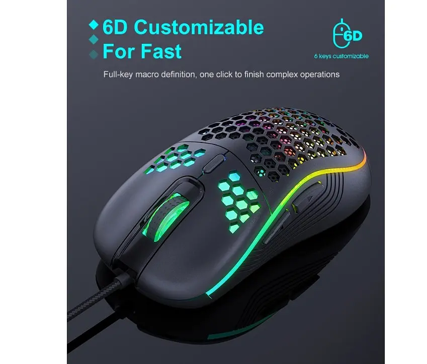 Игровая мышь iMICE T98 6 кнопок, 1200/2400/4800/7200 DPI - фото 3
