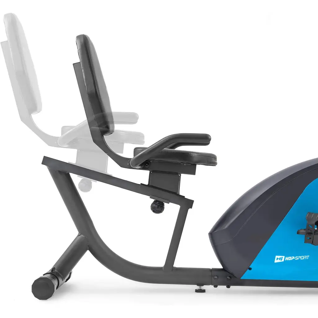 Горизонтальный велотренажер Hop-Sport HS-035L Solo синий - фото 2