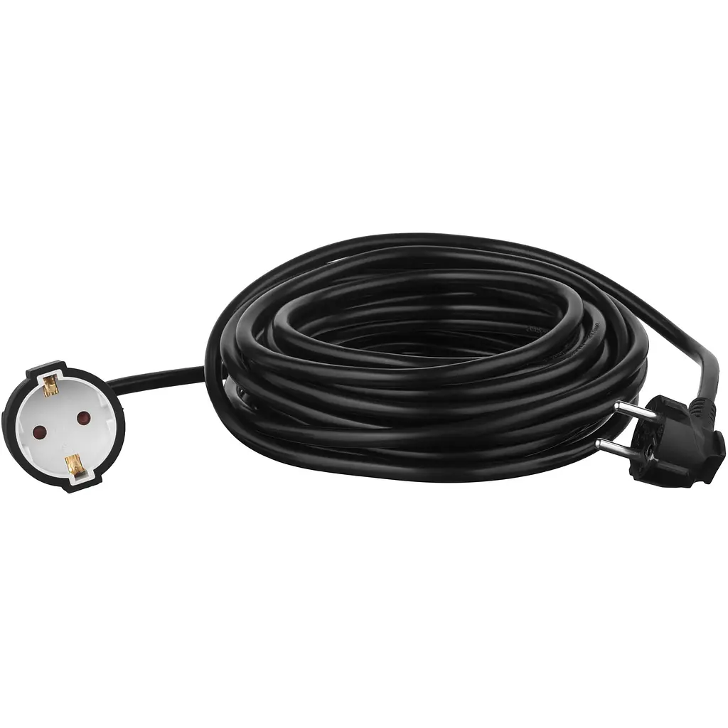 2E Мережевий подовжувач 1XSchuko, 3G*1.5мм, 10м, black