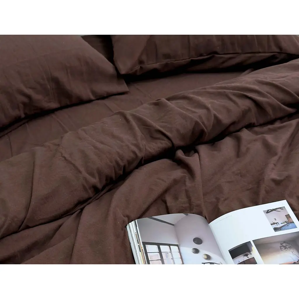 Пододеяльник Ecotton Евро фланель Dark Brown SB-186 210х220 см коричневый (25554) - фото 5