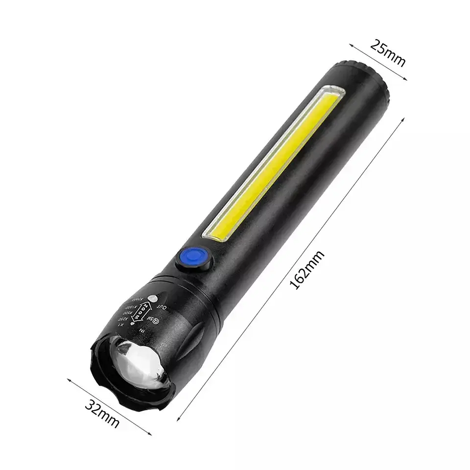 Акумуляторний ліхтар 2в1 BL-C63 P50, з USB, 3 режими - фото 3