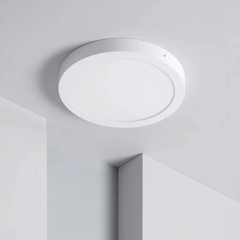 Стельовий світильник LEDUNI Downlight LED Круглий 12W 1200LM Теплий Білий 3000K IP20 Алюміній 161*28Hmm 2 шт. - фото 5