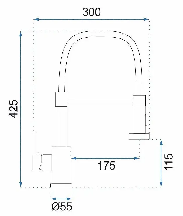 Змішувач для кухні Rea Colin black REA-B4820, Чорний матовий - фото 6