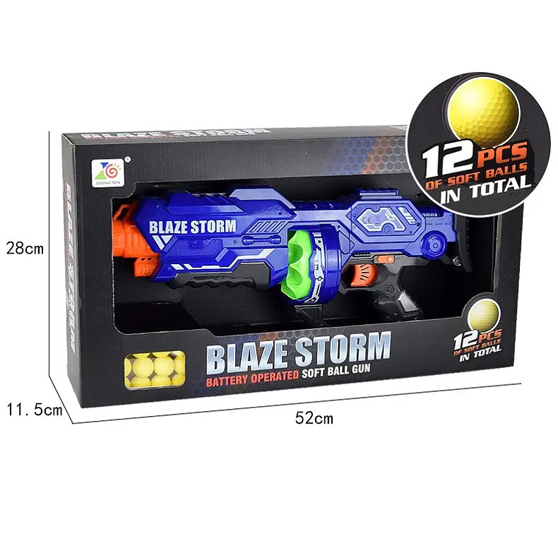 Дитячий Бластер Blaze Storm на Батарейках і 12 М'яких Кульок - фото 8
