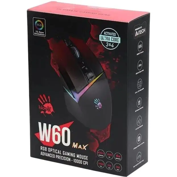 Миша A4Tech Bloody W60 Max (Gradient Red) [68615] - фото 7