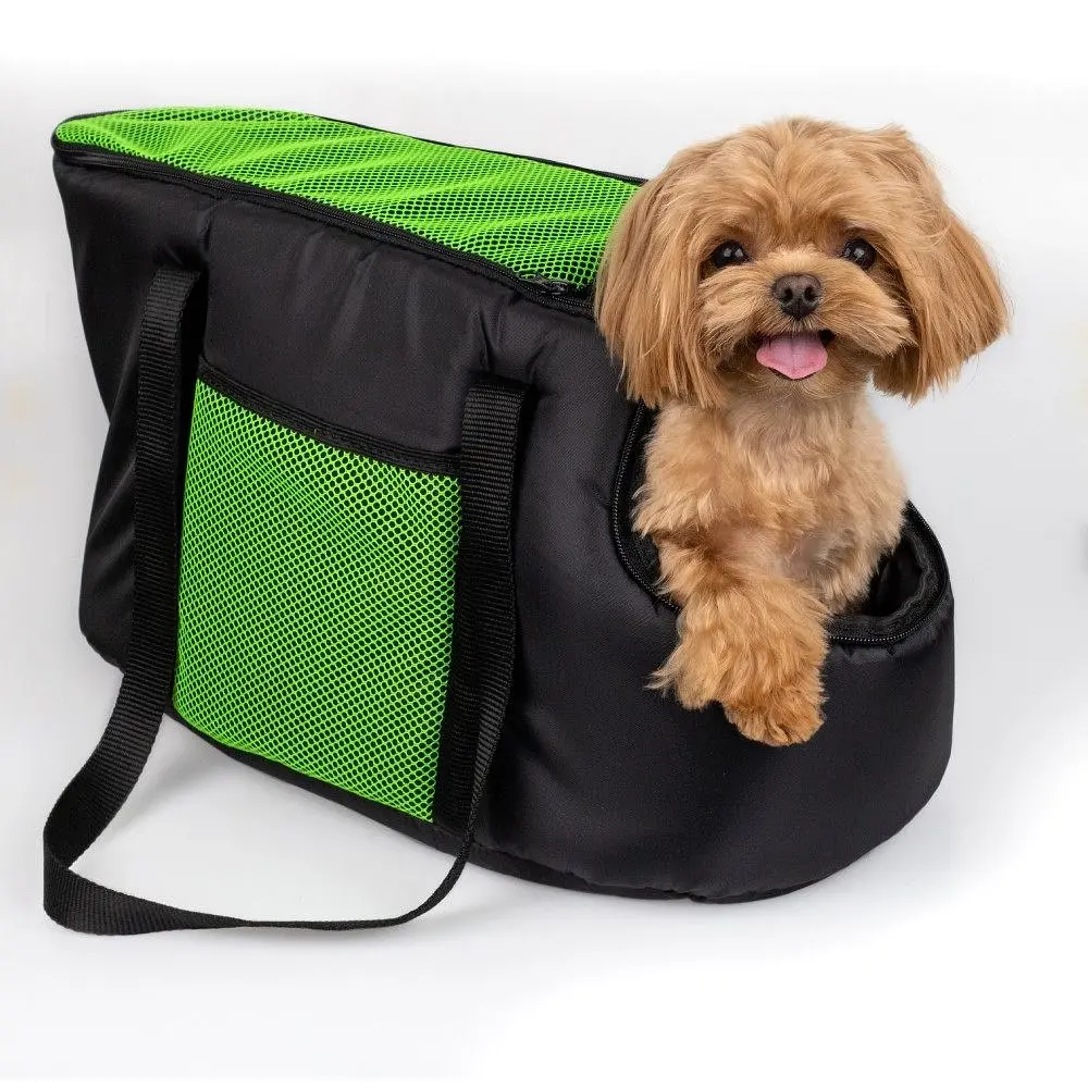 Сумка-переноска для кошек и собак Barksi размер M 45х25х25 см черная - фото 7