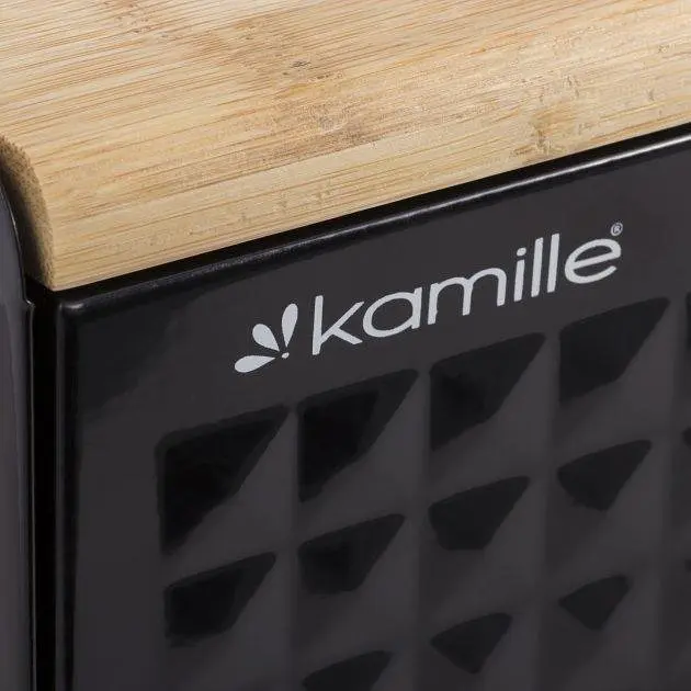 Хлебница Kamille 35,5х21,5х19,5см KM-1119 черная - фото 4