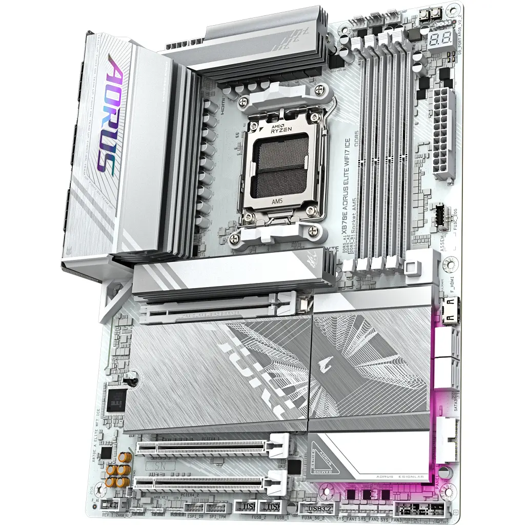 Материнська плата GIGABYTE X870E AORUS ELITE WIFI7 ICE (X870E A ELITE WIFI7 ICE) - фото 3