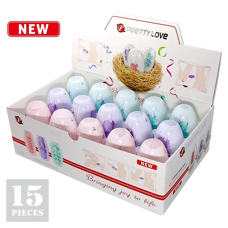 Набір мастурбаторів Pretty Love Double Sided Egg 15 шт. мульти - фото 8