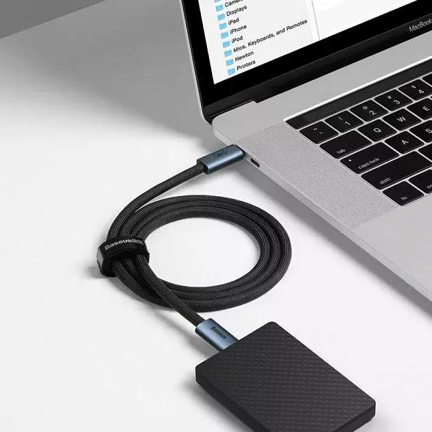 Кабель Baseus Flash Series Full Featured Type-C to Type-C USB 4.0 100W 1m CASS010014 Black - фото 6