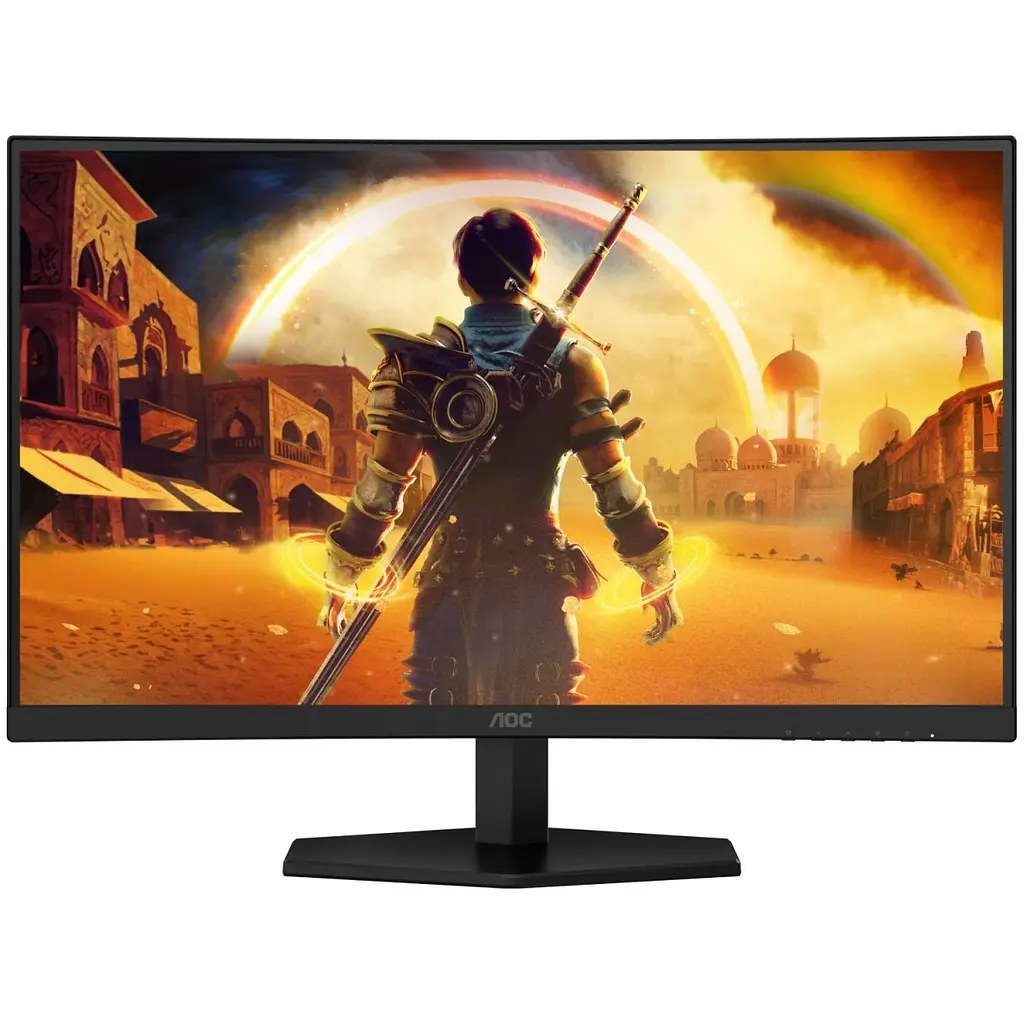 Монітор TFT 27" AOC C27G42E, VA, 180Гц, вигнутий,  2хHDMI, DP, колонки, чорно-червоний (C27G42E) - фото 9