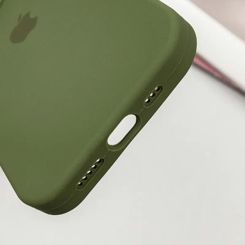 Чехол Epik Silicone Case Full Protective (AA) для Apple iPhone 13 Pro (6.1) Зеленый / Dark Olive - фото 5