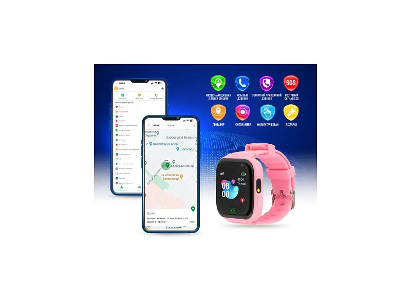 Дитячий смарт-годинник GARMIX PointPRO-100 WIFI PINK - фото 3