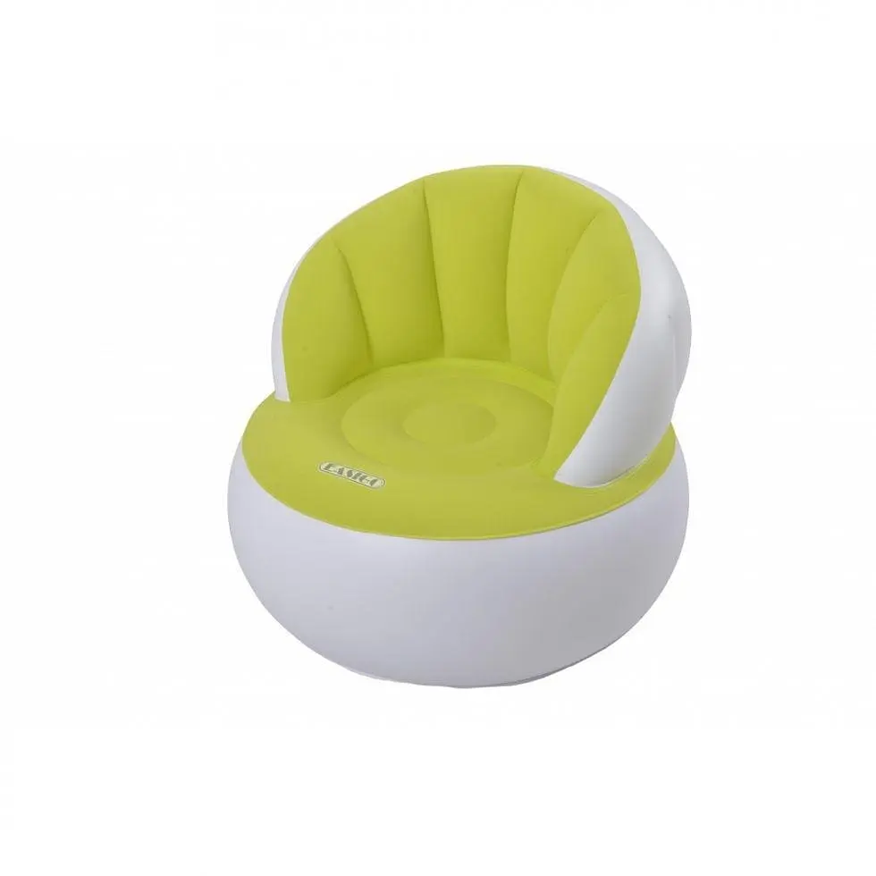 Надувне садове крісло Sofa AND LY-10 для відпочинку 85 х 85 х 74 см. високоякісна бавовна + міцна ПВХ з вологостійким покриттям Зелений - фото 3