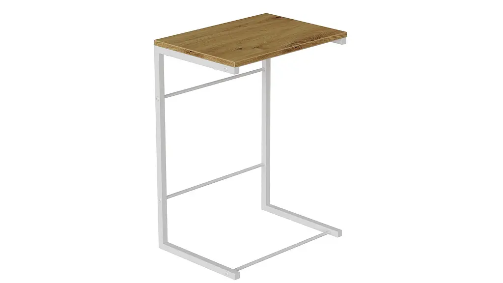 Столик Террі Ferrum-decor 650x440x330 Білий метал ДСП Дуб Артізан 16 мм (FRD-104660) - фото 3