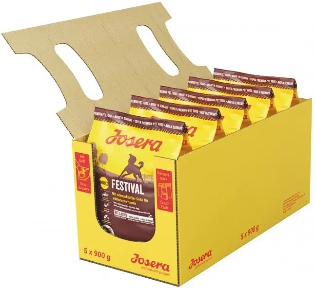 Упаковка сухого корму Josera Festival для дорослих собак з лососем 5 шт по 900 г (4032254745204)