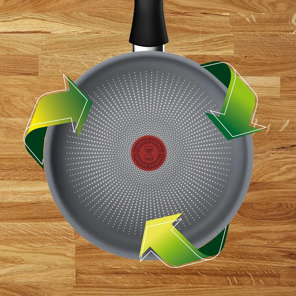 Tefal Сотейник Halo, 24см, з кришкою, алюміній, бакеліт, скло, сірий - фото 4