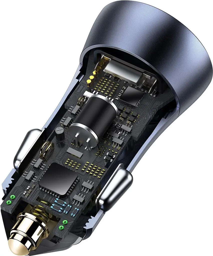 Автомобільний зарядний пристрій Baseus Golden Contactor Pro Dual Quick Charger U+U Gray (CCJD-A0G) [73371] - фото 4