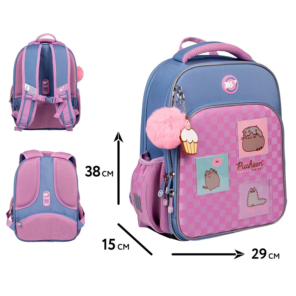 Рюкзак каркасний Yes S-78 Pusheen Playful 3 відділення 3 кишені №559864 - фото 2