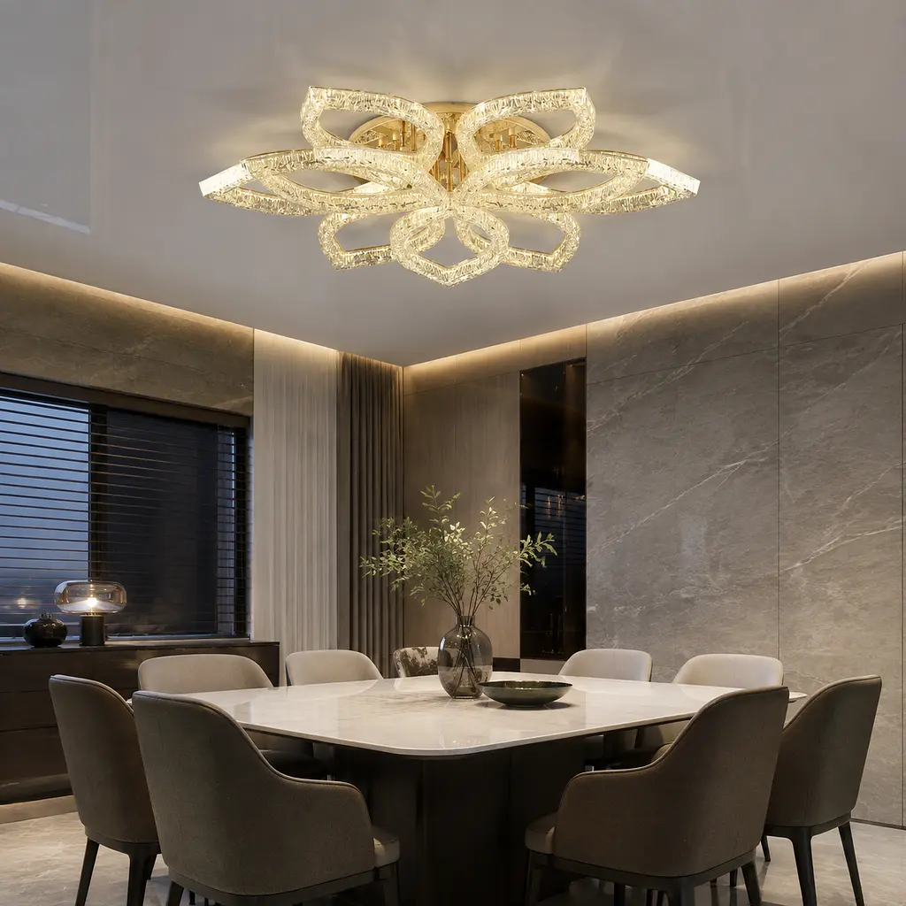 Світлодіодна люстра Splendid Ray LD/9B LED (GD), золото, білий, 120 Вт, від 18-28 м²