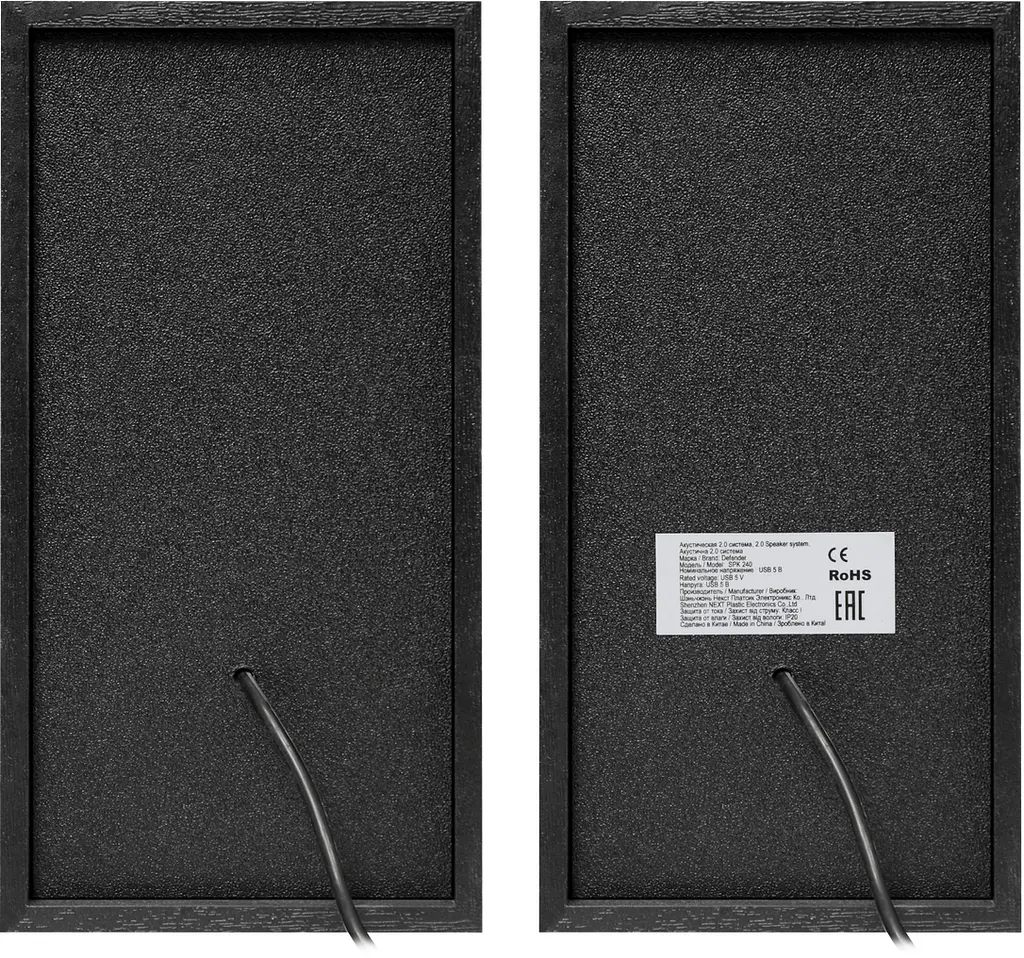 Акустика Defender 2.0 SPK 240 USB 6W чорний (65224) (6396189) - фото 3