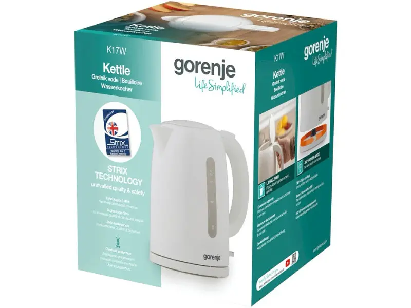 Електрочайник Gorenje K 17 W - фото 2