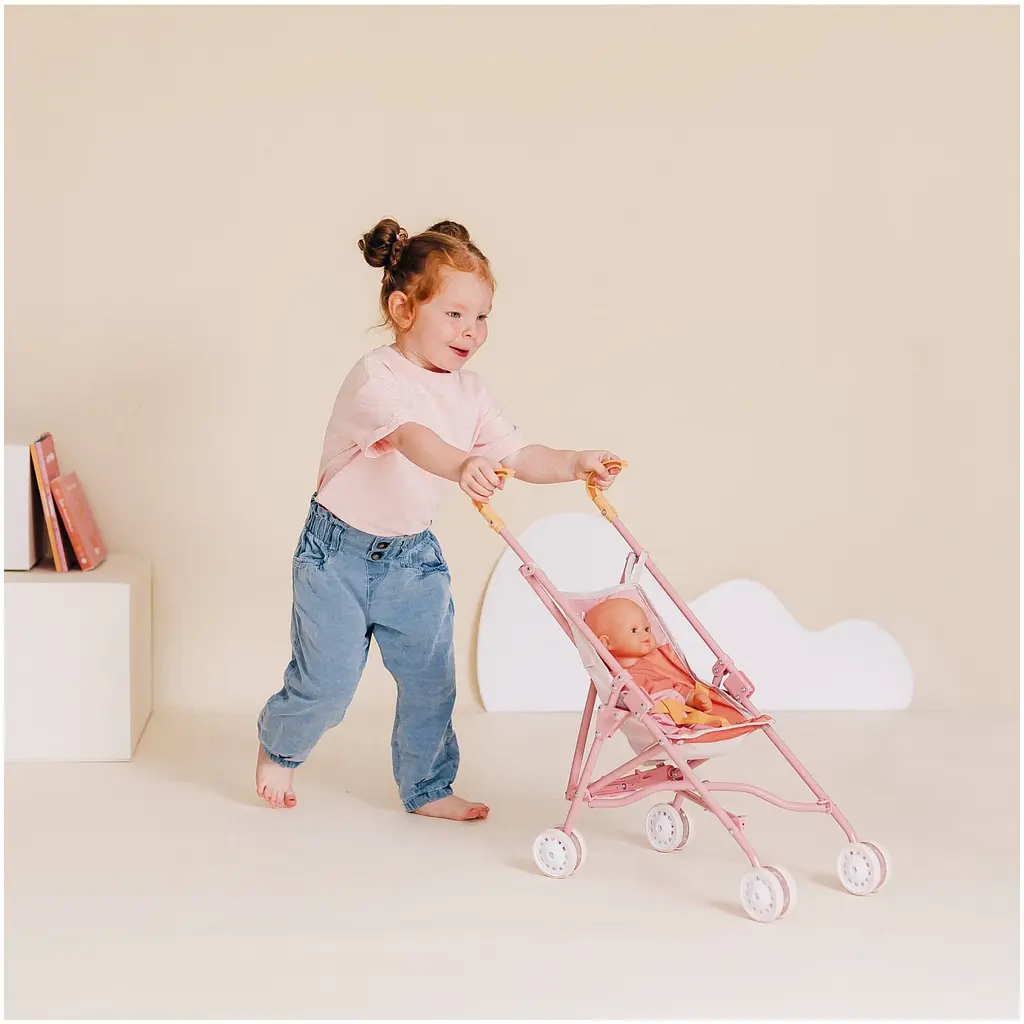 Коляска-тростинка Smoby Toys Бебі Ньорс 51х25х57 см терракотова пудра (7600220408) - фото 4