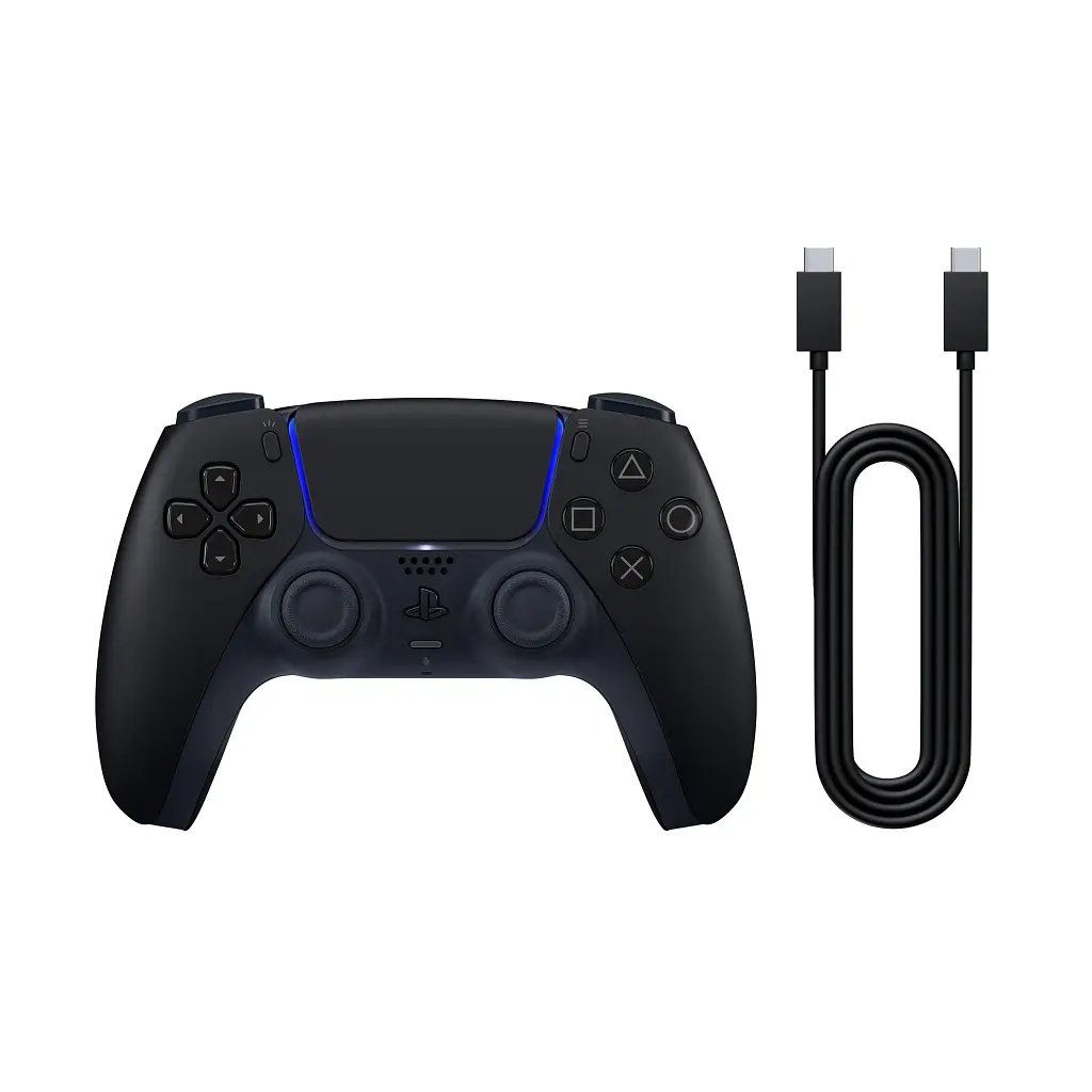 Геймпад Sony Playstation DualSense Bluetooth PS5 Midnight Black (USB-C кабель) (1000051651) - фото 2