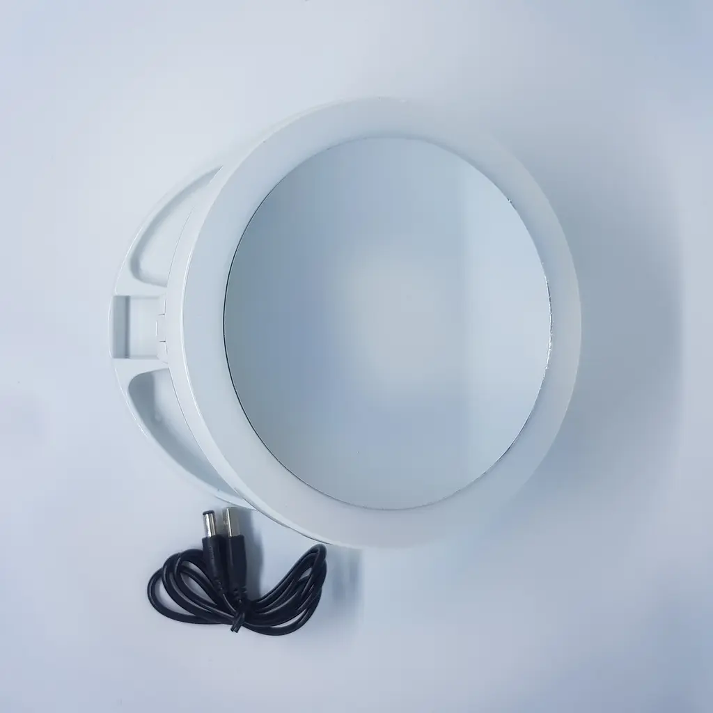 Складне дзеркало для макіяжу з Led підсвічуванням кругле збільшувальне 10x My Fold Away Mirror білий - фото 6