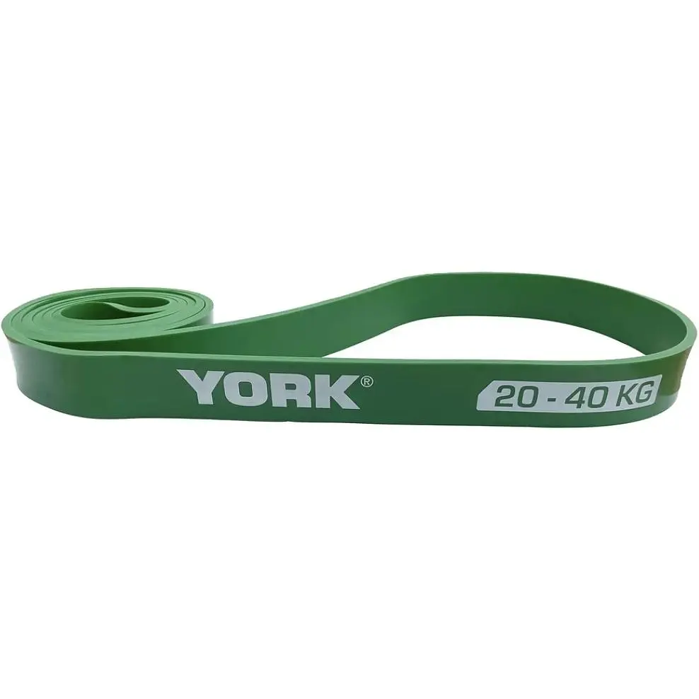 Резинка для фитнеса York Fitness 20-40кг - 2080x32x4,5 мм, зеленый - фото 2
