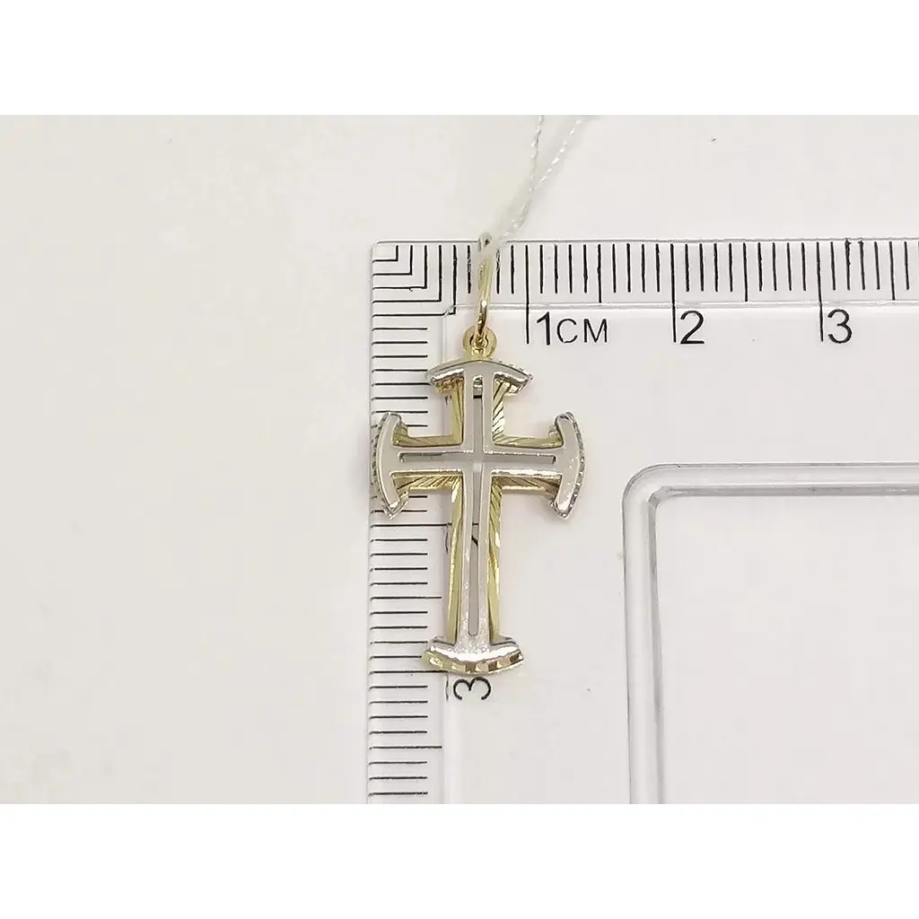 Золотий хрестик Харківська ювелірна фабрика з алмазною гранню. 11563-АЛМ - фото 5