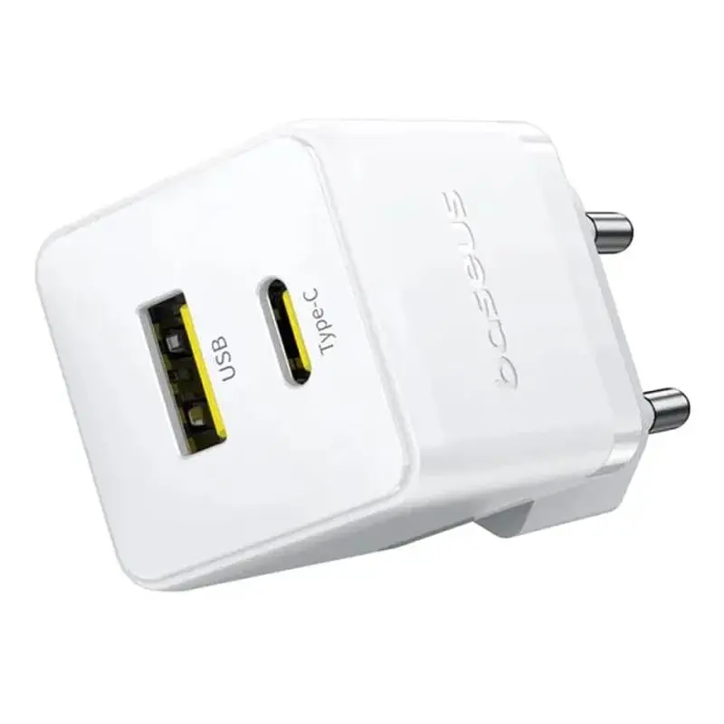 МЗП Palm Fast Charger 20W (1USB-A/1C) (P10111608) Moon White Baseus teh0029601 - фото 2