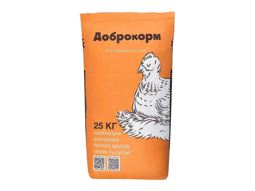Комбікорм універсальний ДОБРОКОРМ 25кг 1-8 тижнів /крупа Ст арт НК-1