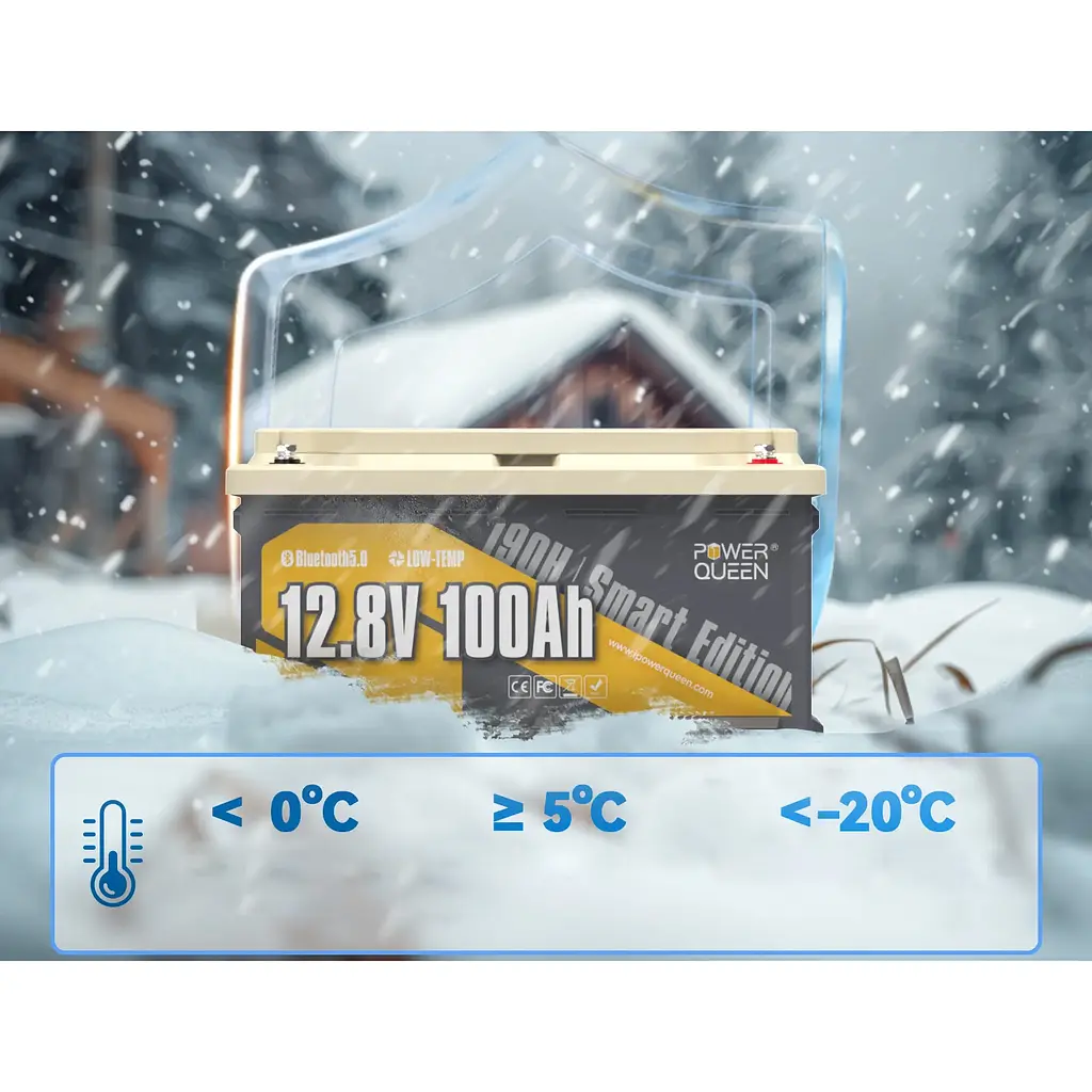 Акумулятор Power Queen LiFePO4 12V [12.8V/100Ah/1280Wh] [124766] - фото 5