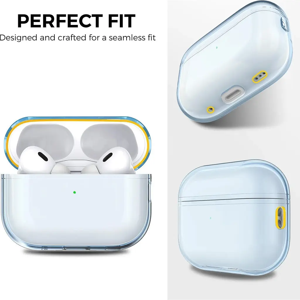 Чохол AhaStyle Transparent Case для Airpods Pro 2 Blue [133862] - фото 3