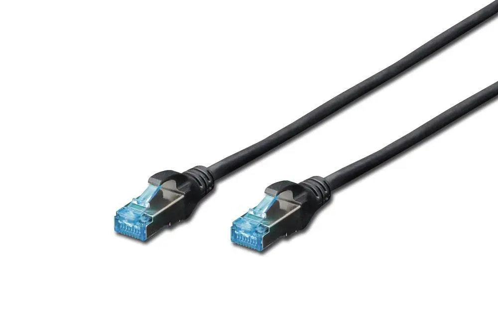 Патч-корд CAT 5e SF-UTP, Cu, PVC AWG 26/7, довжина 2 м, колір чорний DK-1531-020/BL DIGITUS by ASSMANN - фото 1