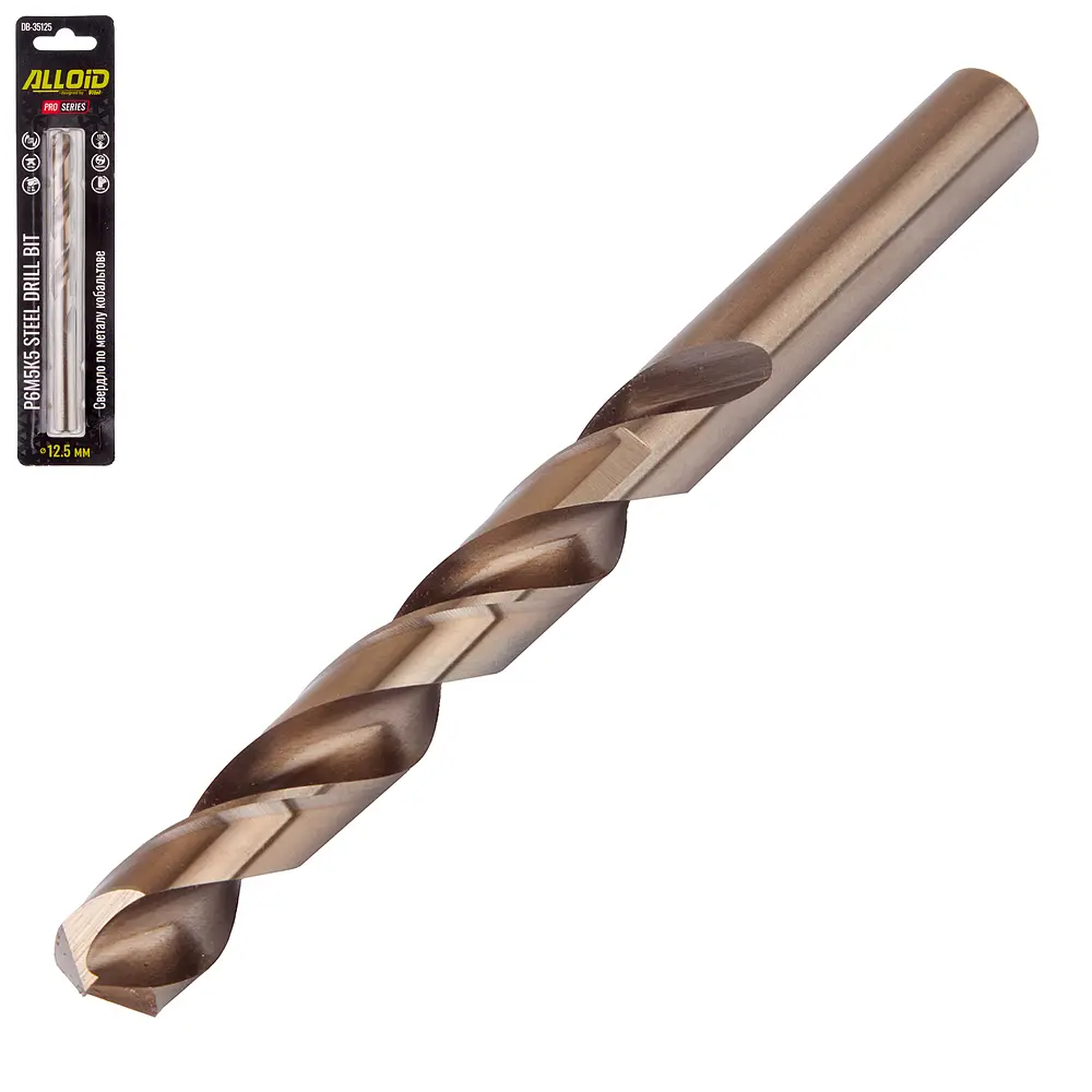 Свердло по металу Alloid Building Tools кобальтове 12.5 мм Р6М5К5 (DB-35125) - фото 2