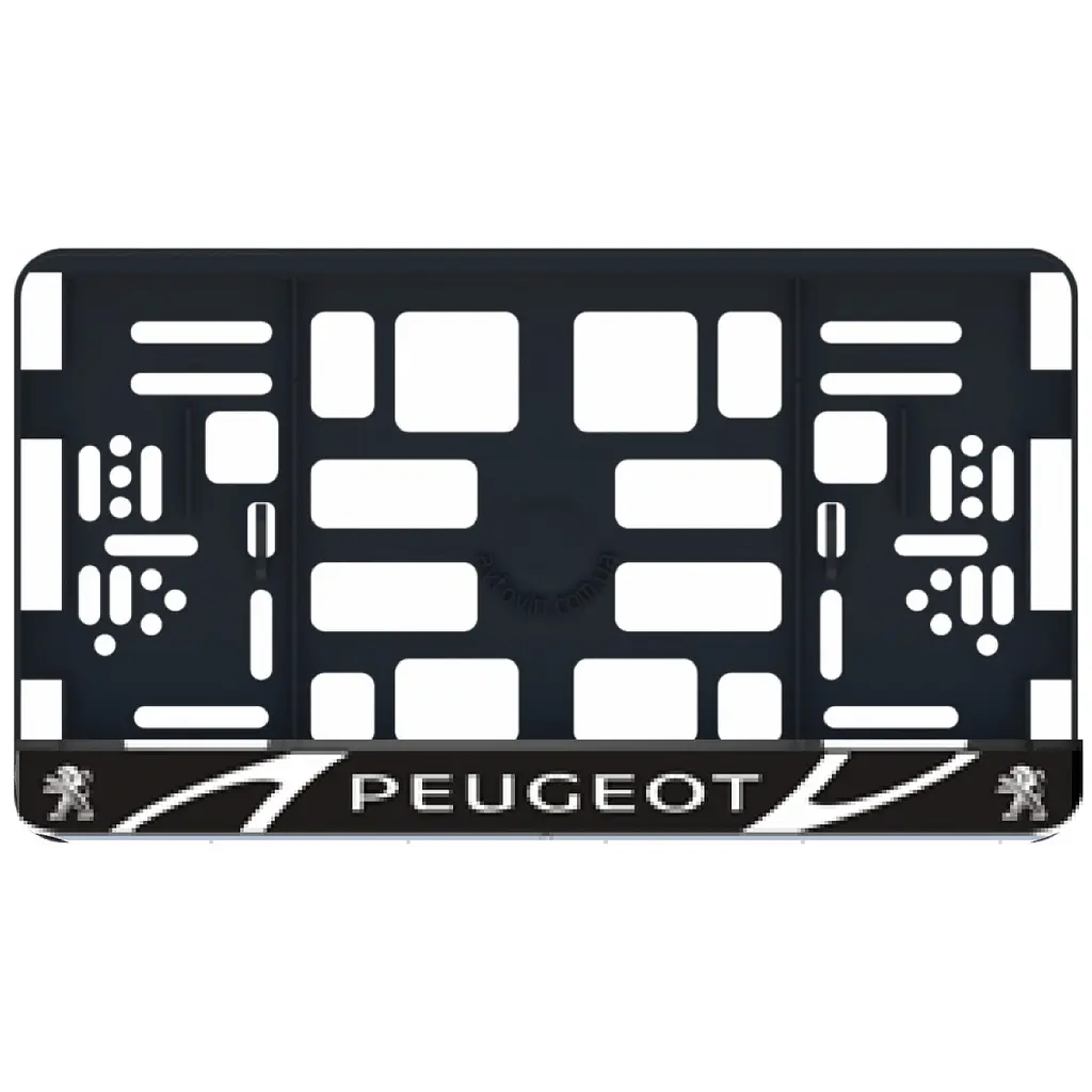 Рамка номера Peugeot під Американський номер 300х150 мм Кольоровий Логотип