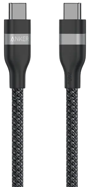 Кабель Anker USB-C to USB-C - 0.9 m 240 W Upcycled-Braided Black (7263066)