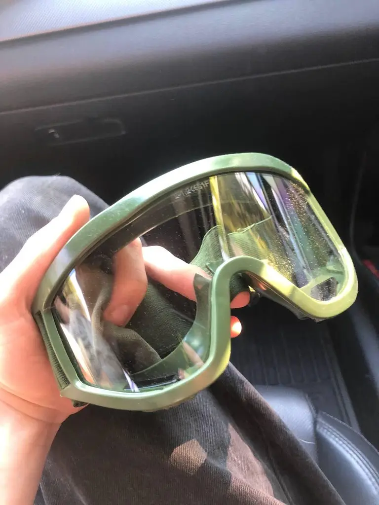 Тактические очки маска (3 вставные линзы) Оливковый - фото 3