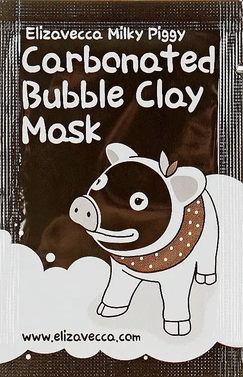 Маска для обличчя глиняно-бульбашкова 3 мл Elizavecca Face Care Milky Piggy Carbonated Bubble Clay Mask - фото 2
