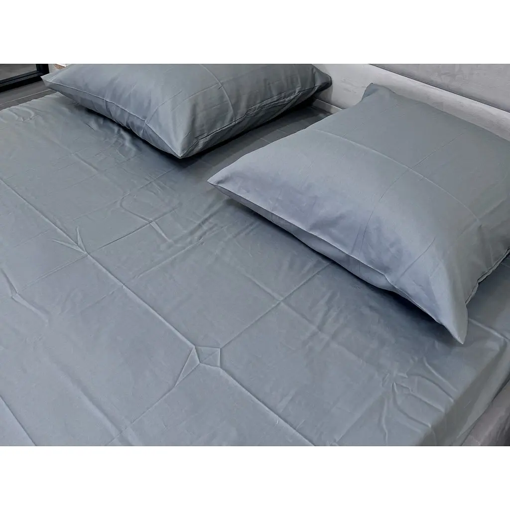 Простирадло Ecotton Natural Grey на резинці сатин 200х200 см сіре (24859) - фото 3