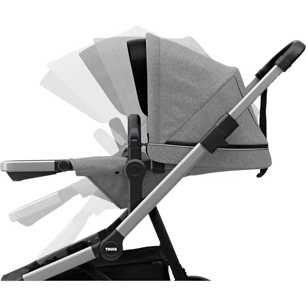 Дитяча коляска Thule Sleek Grey Melange з люлькою (TH 11000006) - фото 6